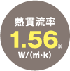 熱貫流率1.56W/（㎡・k）